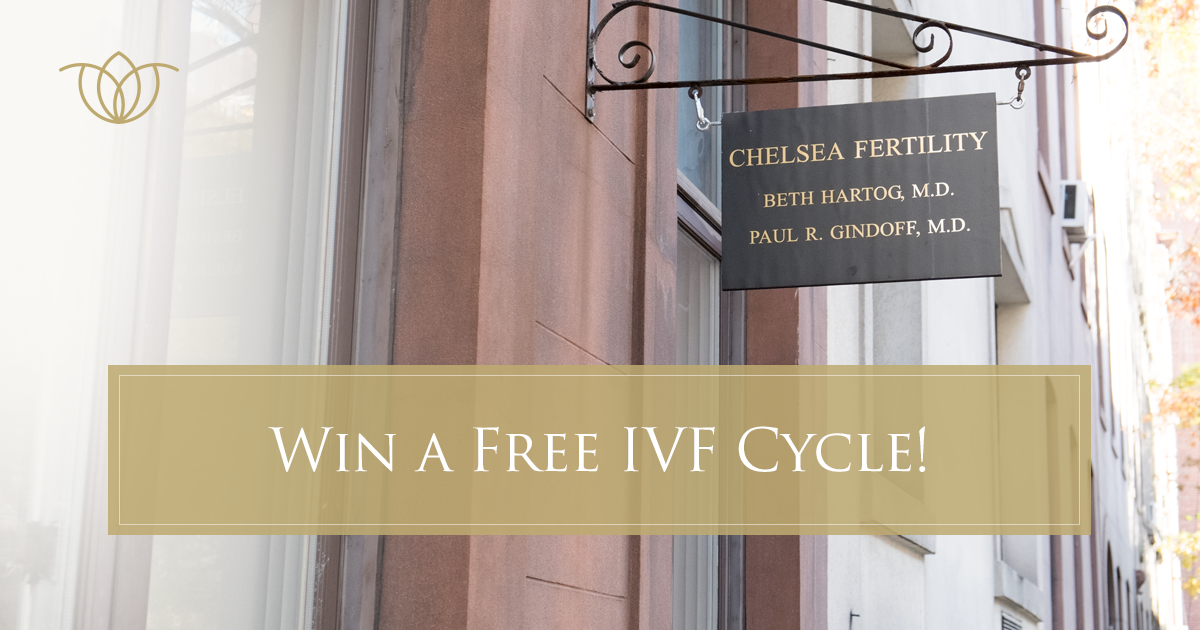 Promotional image to win a free IVF cycle at Chelsea Fertility NYC