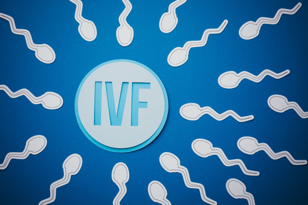 An IVF cutout with cutout sperm
