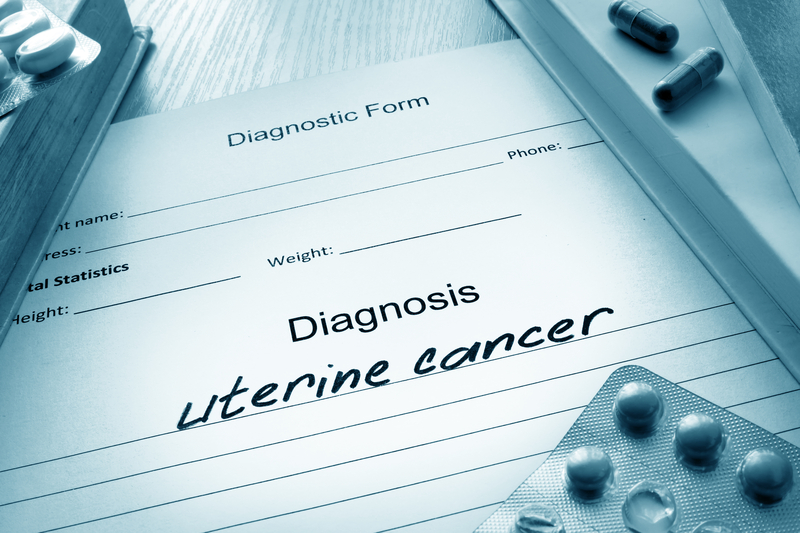 A diagnostic form with the diagnosis being uterine dcancer
