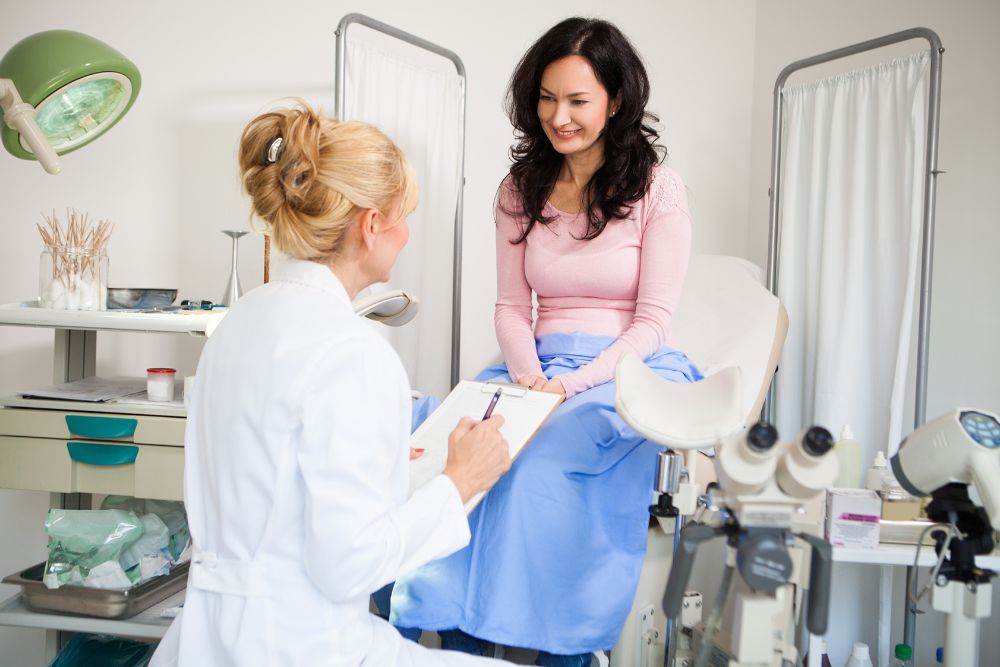 A female meeting with a fertility specialist in the hospital